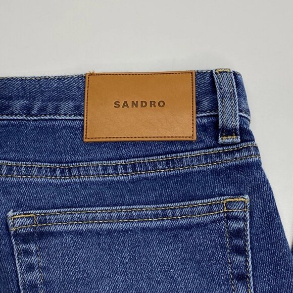 Sandro Men's Jeans Blue Vintage Size 29 Slim Cut Cotton Blend Washed Denim - Picture 7 of 12